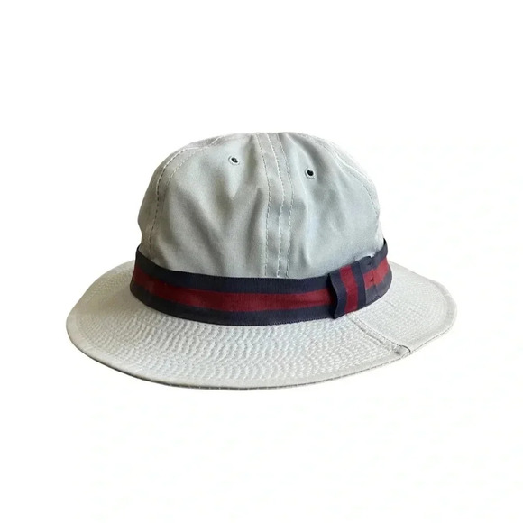 Vintage Union Made Light Blue Bucket Hat Small – Striped Band USA Made 21" - Picture 2 of 8